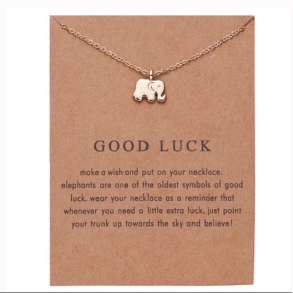 Jewelry - Dainty Elephant Necklace - GOOD LUCK